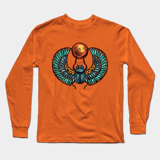 Scarab Long Sleeve T-Shirt by NewWorldIsHere